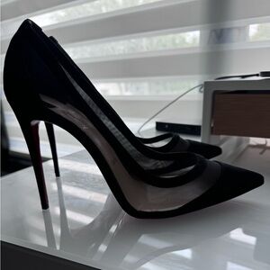 Black Mesh Christian Louboutin Pump